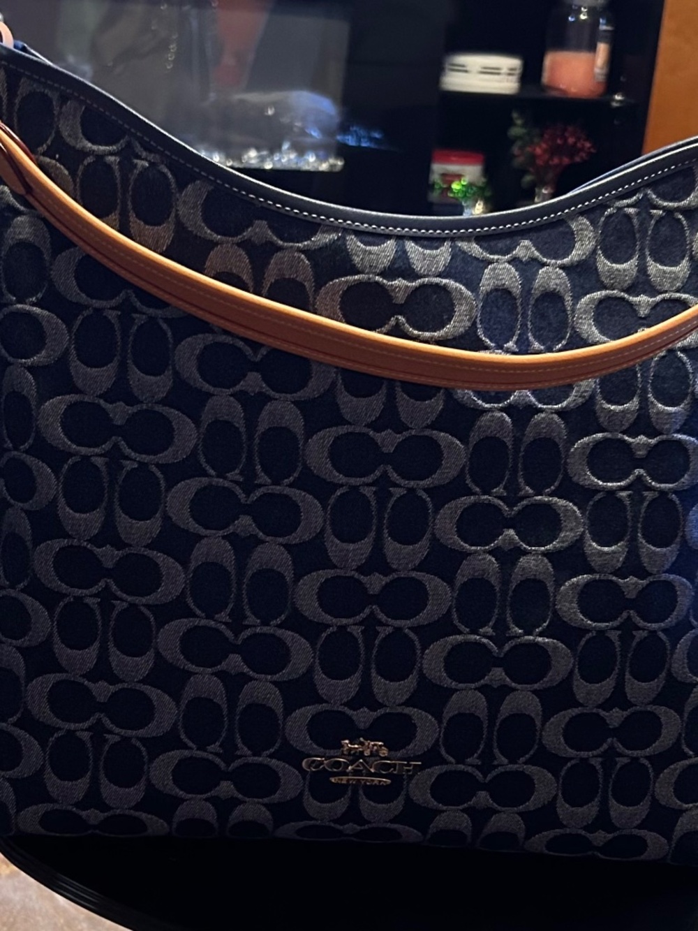 Laurel Large Shoulder Bag In Signature Denimk - Picture 12 of 15